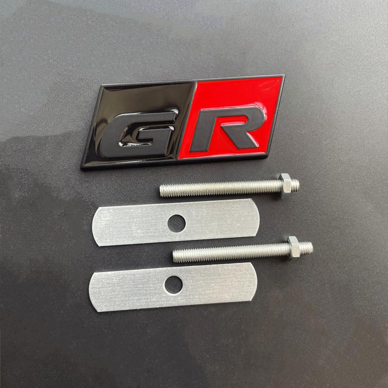 

3D Metal GR Logo Car Front Grill Emblem Trunk Badge For Toyota Yaris CH R RAV4 Corolla Revo Hilux GR Sport Sticker Accessories