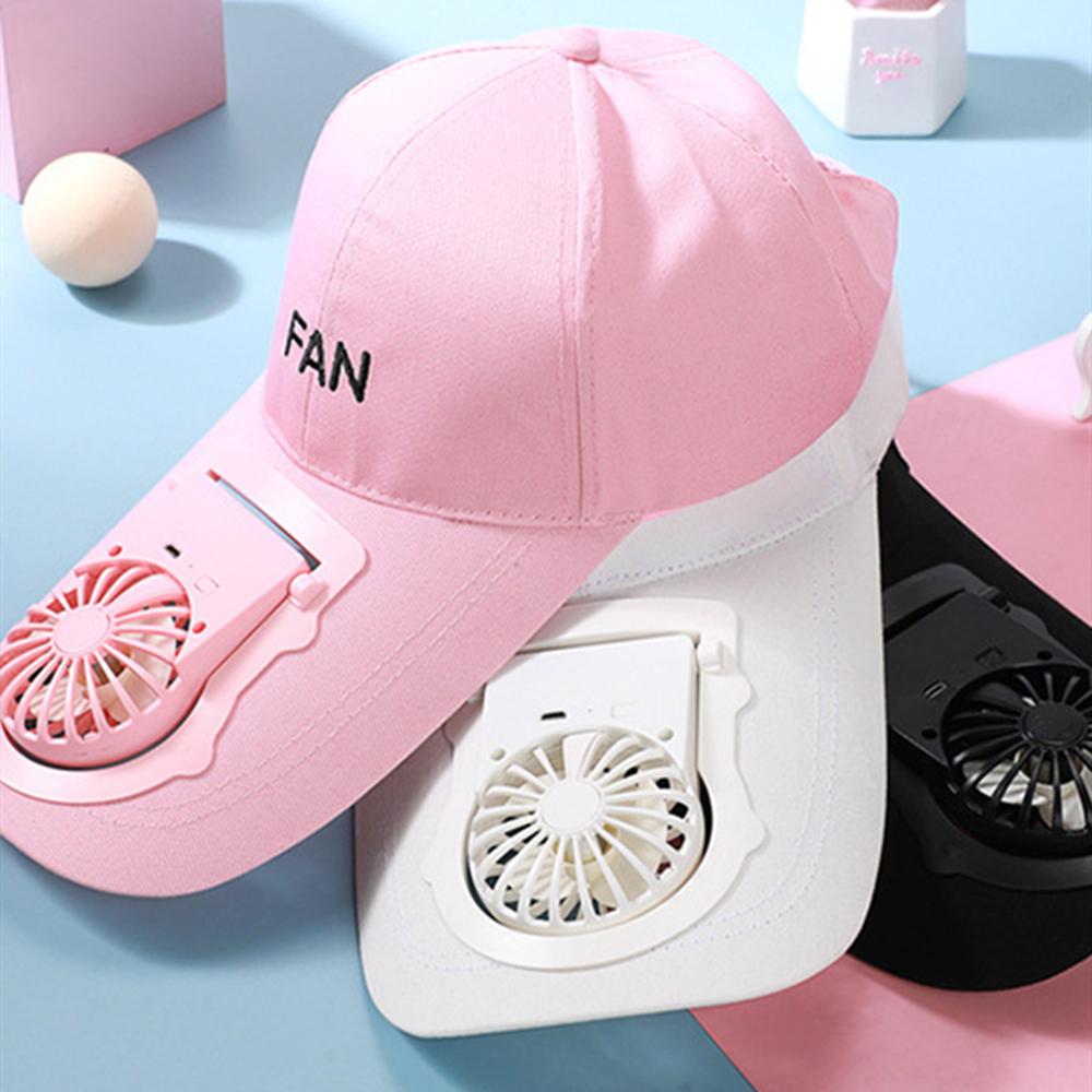 Baseball USB Battery Charging Hat Fan 
