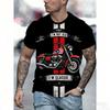 Europe America Summer Men's T-Shirt Motorcycle 3D Print Tees Top Street Casual Loose Outdoor Short Sleeve Plus Size Women T-shirt