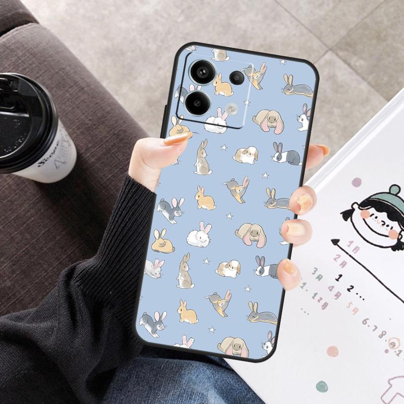 

Bunny Rabbits Cover For Xiaomi Redmi Note 14 13 10 11 12 15 Pro Plus Case For Redmi 15 15C 14C 10C 12C 13C Redmi 12 4G
