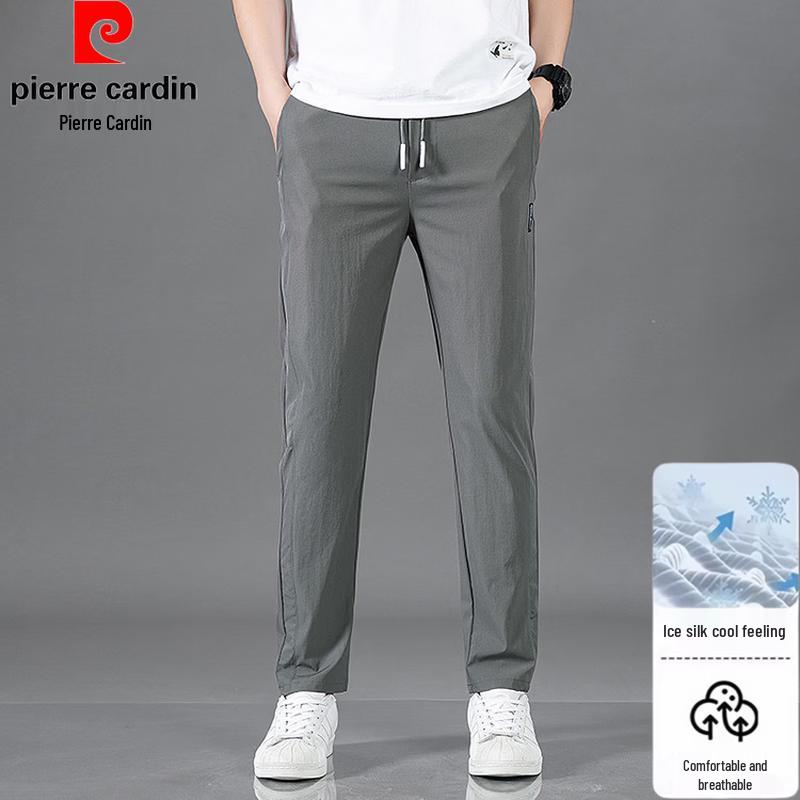 

Pierre Cardin Men s Summer Ice Silk Straight-Leg Casual Pants 3XL