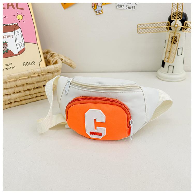 Adorable Korean Style Color Block Childrens Chest Bag With Ample Capacity For Daily Use