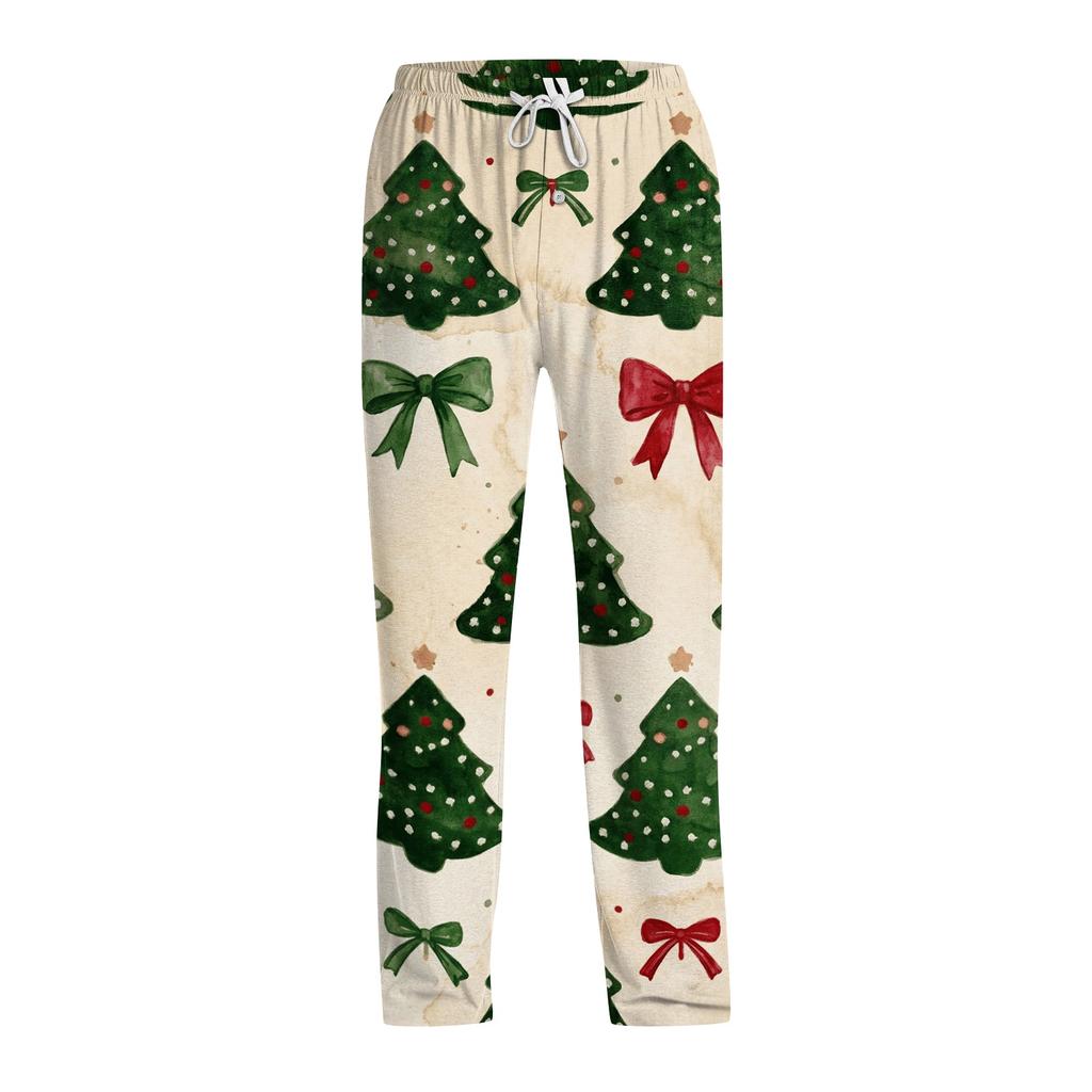 Men's Christmas Print Pajama Pants for Casual Lounging and Sleep