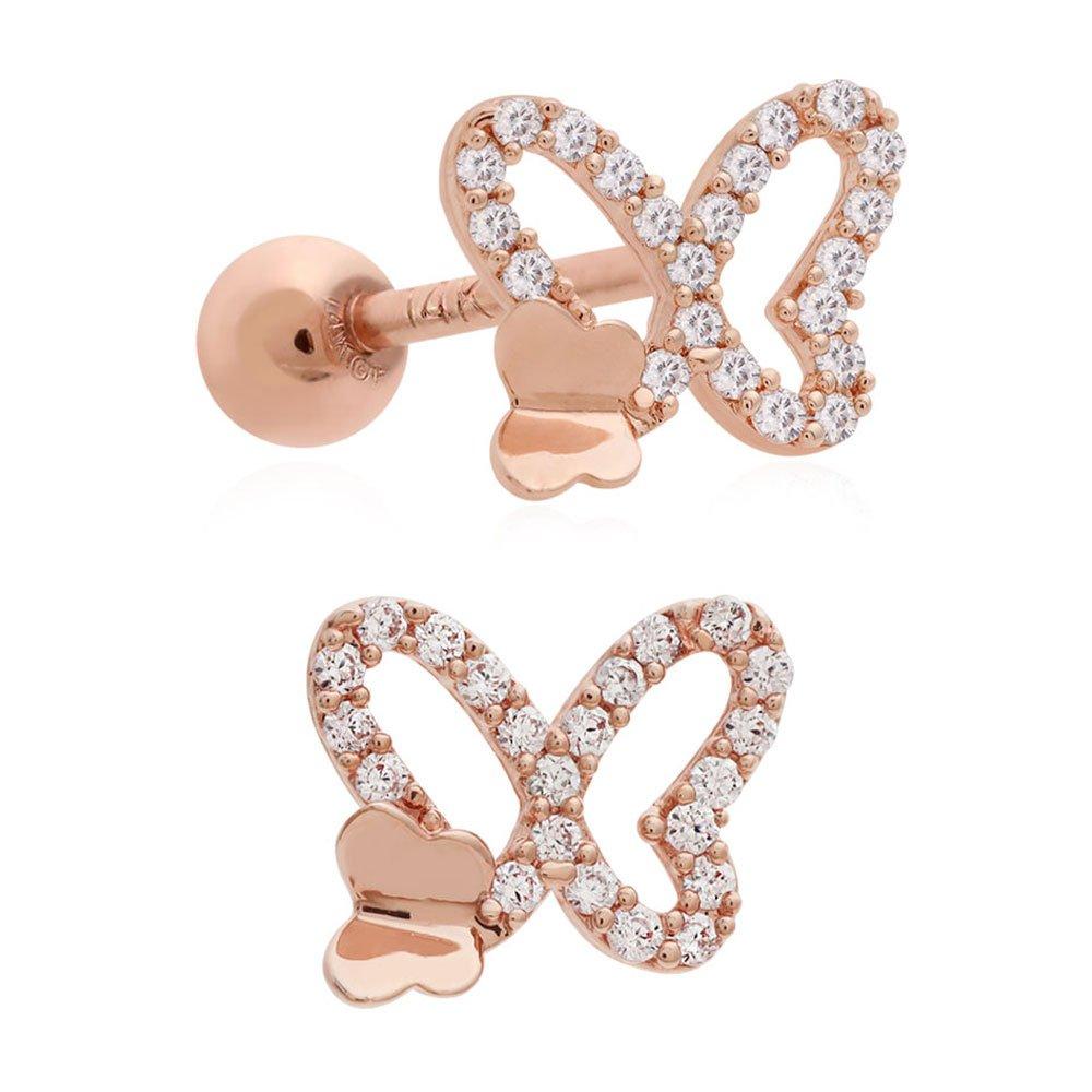 [1+1] 14K Gold-Filled Pin Bling Butterfly Piercing (Single Side Sold)