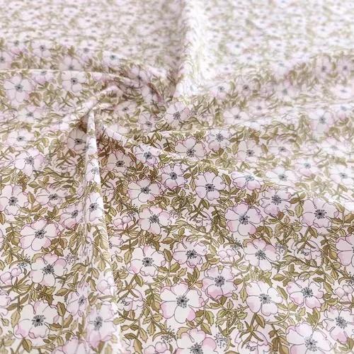 140x50cm Pastoral Floral Poplin Cotton Fabric DIY Children's Wear Make Bedding Quilt Decoration Home Sewing Cloth Clearance