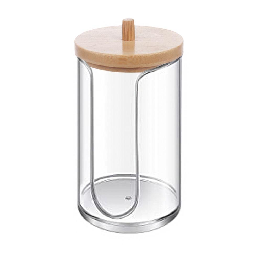 Practical Storage Jar Dustproof Cotton Swab Box Stylish Makeup Pad Holder  Home Storage