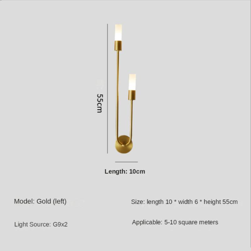 Modern Led Wall Lamps Bedroom Bedside Interior Wall Light Living Room Background Wall Corridor Gold Wall Sconce Indoor  Lighting