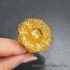 Dubai 24k Gold Filigree Flower Ring - Women's Wedding Jewelry for Global Elegance