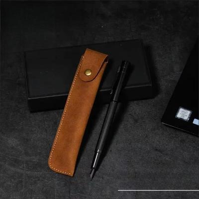 Retro Füllfederhalter Etui Echtes Leder Stiftetasche Stifthülle Schreibwaren Kreative Schutzhülle Schulsachen