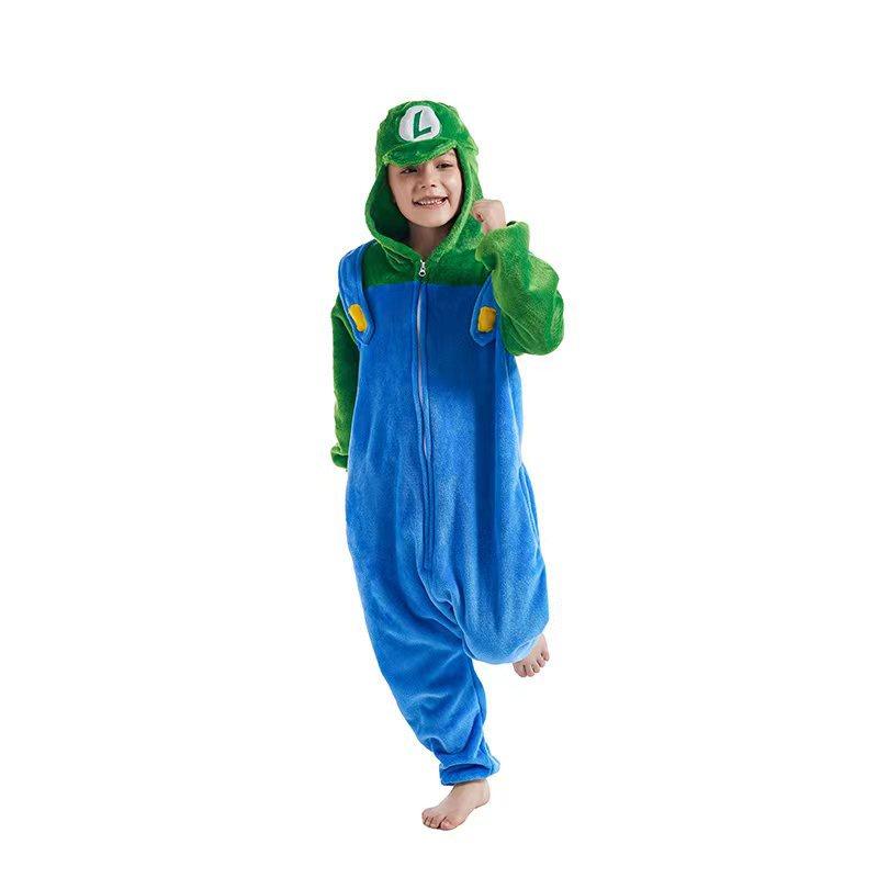 Kids' Cartoon Onesie Sleepwear Hooded And Long Sleeves