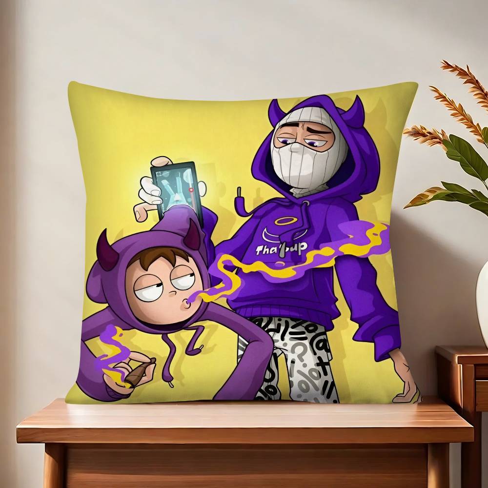 Tha S-Supreme Rapper Thasup Pillow Case Fashion Square Pillowcase Bedroom Sofa Room Ins Decoration Leisure Cushion Cover