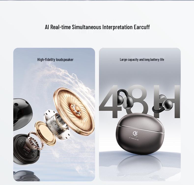 KUMIKA J07AI AI Translation Sports Bluetooth Earphones: Real-time Translation, High-Definition Sound Quality.