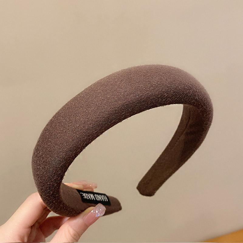 Fashion Solid Color Hair Bands Girls Vintage Elastic Headbands Sponge Hairbands Hair Hoop Korean Hair Accessories for Women