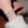 Koreanisches Zirkon Blumenherz Armband: Eleganter, Hochwertiger, Modischer Handschmuck mit Exquisite Design