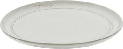Staub 22cm Medium Plate Ceramic Pottery Microwave Safe Japanese Ceramic Plate "Plate Campagne" [Authorized Product] 40508-027