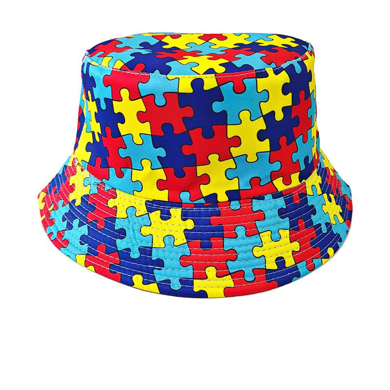 Creative Unisex Double-Sided Cotton Bucket Hat – Versatile Outdoor Sun Protection Accessory