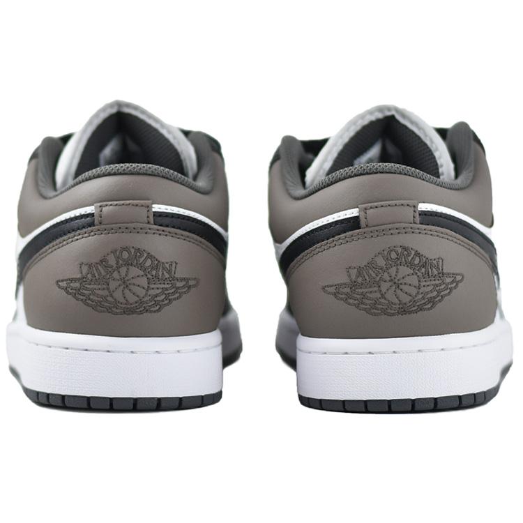 Jordan Air Jordan 1 Cushioning Slip Resistant Low top Vintage Basketball Shoes Unisex Black Brown 553558-152(Team679-X2M)