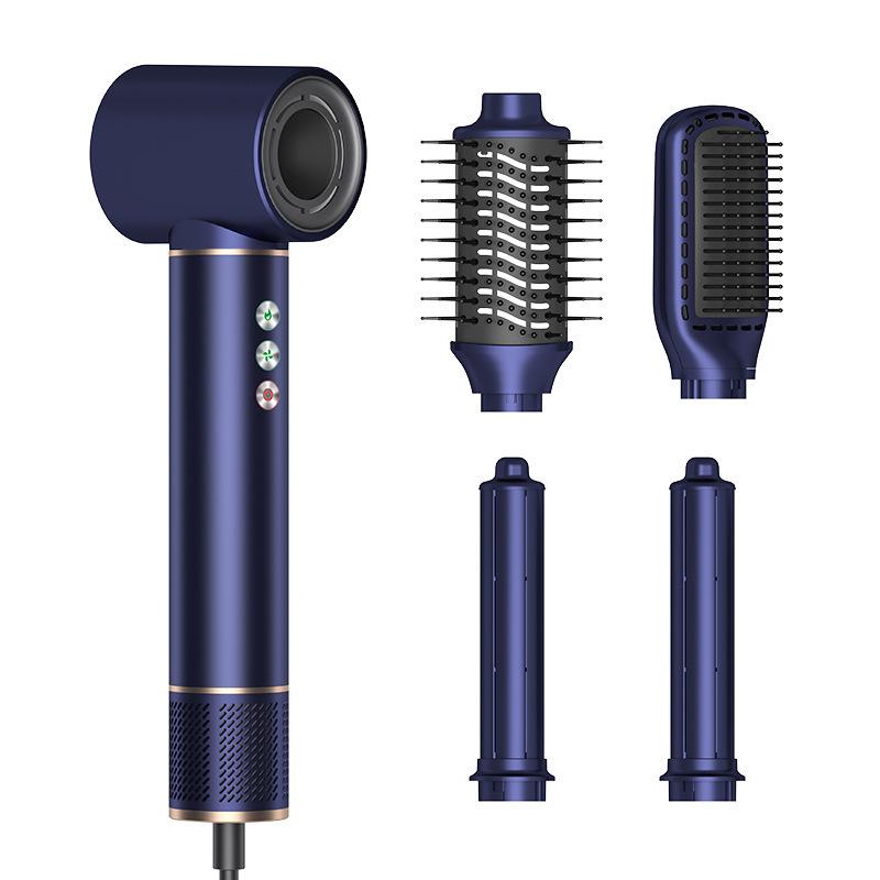 

High Speed Brushless Hair Dryer with Five in One Straight Curling Iron and Negative Ion Hot Air Comb US