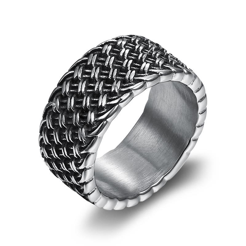 Ring Personalized Retro Men's Trend Brand Circle Ring Stainless Steel Men's Retro Ring