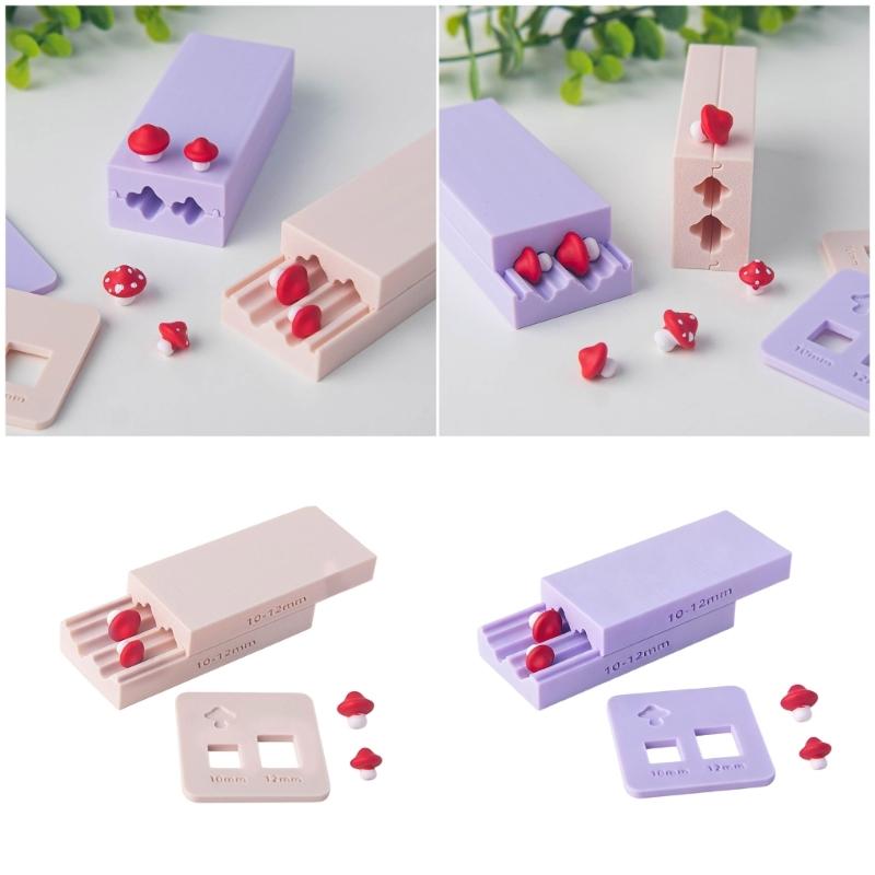 Mushroom Clay Drop Bead Maker Mold with 2 Sizes Clay Beads Maker Tool Plastic Texture Suitable for Jewelry Accessories