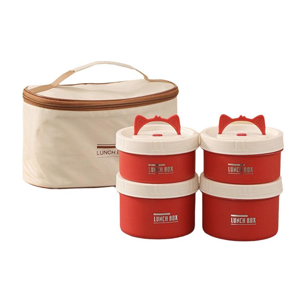 Round Heat Preservation Lunch Box Large Capacity Fresh-keeping Box Practical Food Container  Office