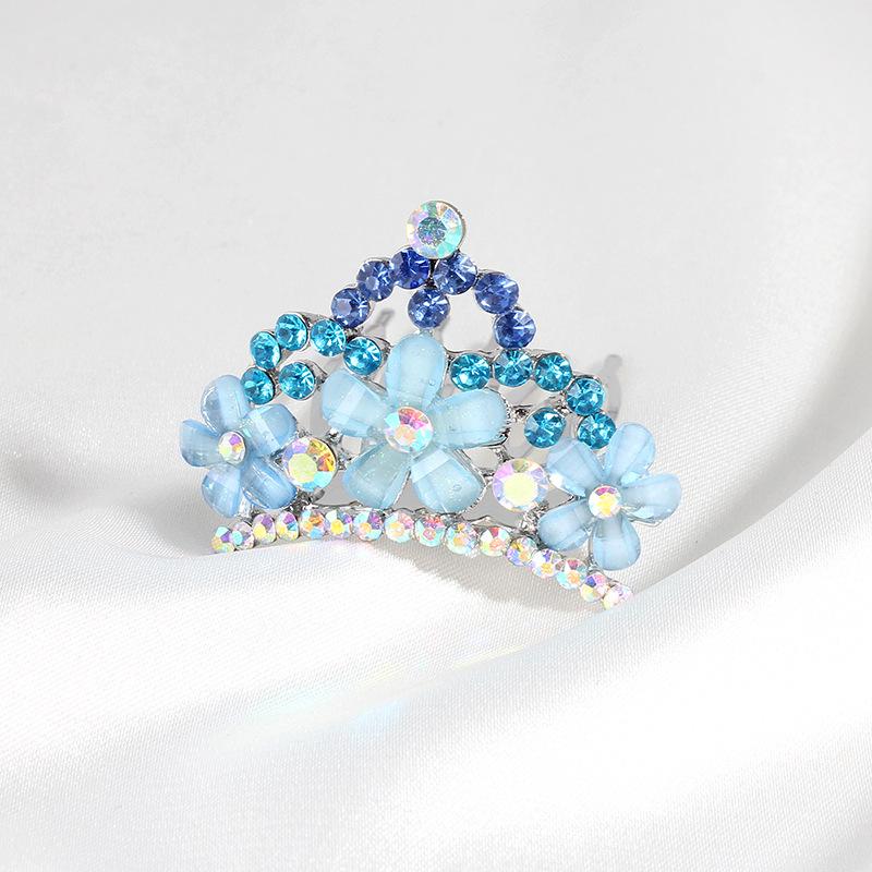 Children'S Hair Accessories Princess Crown Crystal Diamond Hairpin Fashion Hair Comb Comb Performance Princess Crown