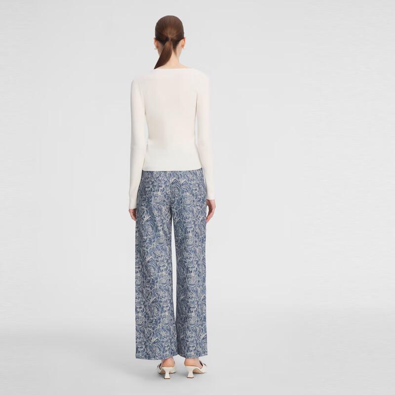 ELLASSAY Women's High-Waisted Straight-Leg Pants