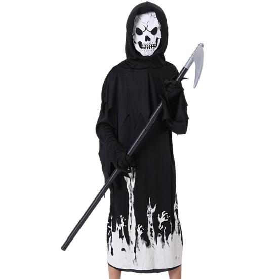 Halloween Grim Reaper Costume for Kids Glow-in-the-Dark Cosplay Outfit
