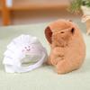 Kawaii Kapibala Plush Pendant Cartoon Capybara Keychain Backpack Pendant Cute Plush Doll Keychain Desktop Ornament Car Pendant