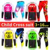 Set di abbigliamento da motocross per bambini 4 5 6 7 8 9 10 11 12 13 anni Ragazzi Bambino Motociclista Ragazzo Ragazza Maglia Pantaloni Kit tuta da corsa Fuoristrada Enduro MX MTB