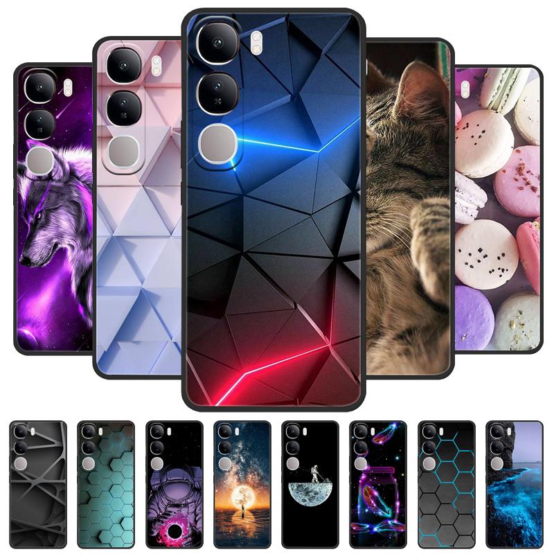 For Vivo V40 Lite 4G 5G V40Lite (IDN) V40E V 40 SE Case Luxury Painted Phone Silicon Back Cover For Vivo Y200 Y300 Cases Shell