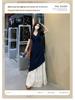 Elegant Plus Size Patchwork French Short-Sleeve Dress - Spring/Summer 2026