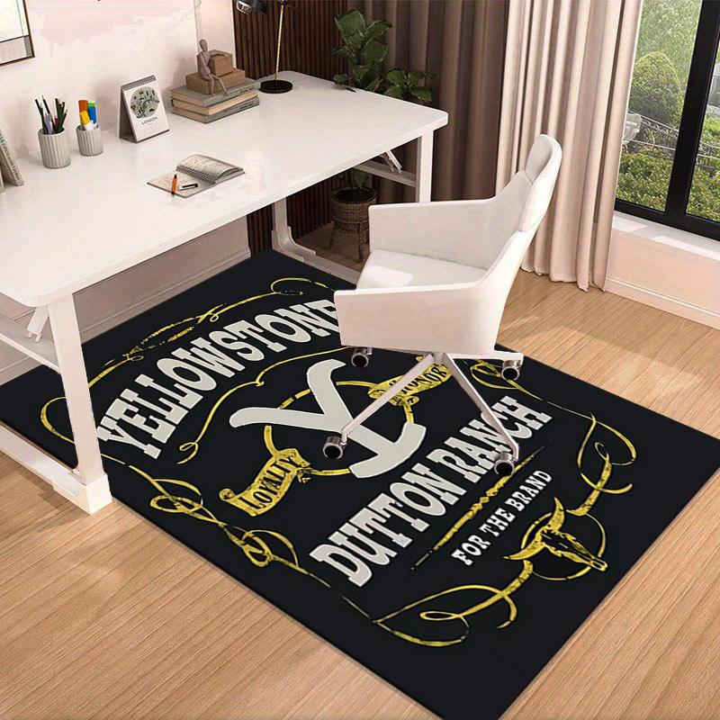 Yellows-tone Dutton Ranch Carpet, Chair Rug,Rug for Office Bedroom Living Rooms, Doormat Decor Fan Gift Christmas Gift
