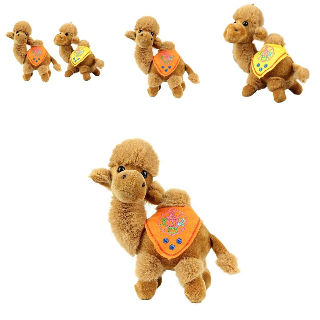 Adorabile Cammello del Deserto Peluche Morbido Giocattolo Ripieno Souvenir Per Bambini 15cm Cotone Pp