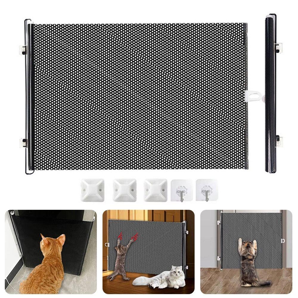 Folding Pet Safety Gate with Universal Hooks Pet Isolation Gate Pets Dogs Accessories