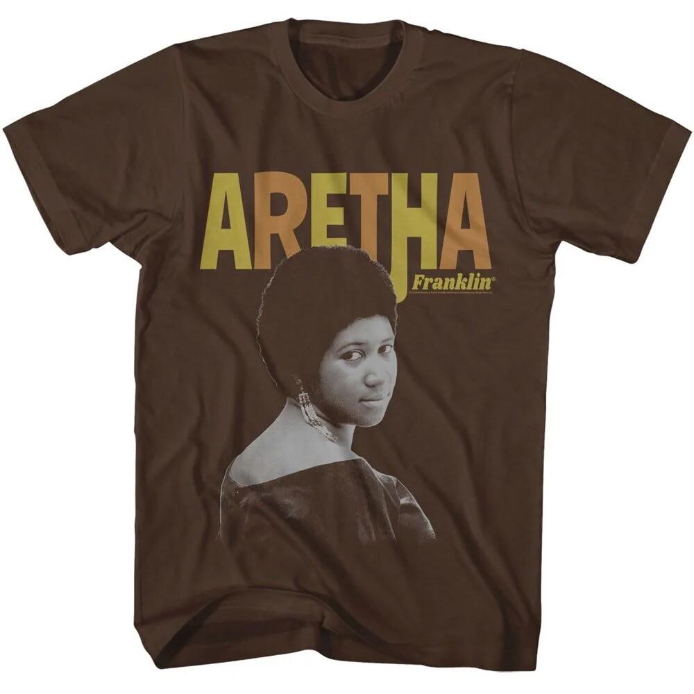 

Aretha Franklin T-Shirt Vintage Ramp;B Singer Gospel Music Official Dark Chocolate Unisex T-Shirt XXL