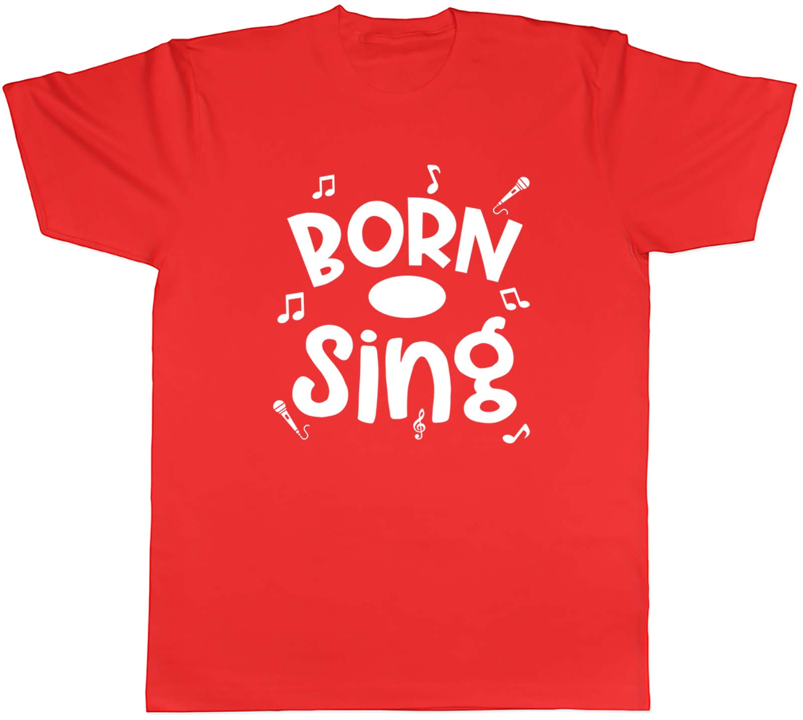 Unisexs T Shirt Born to Sing Singing Music Note Unisex Tee Gift S