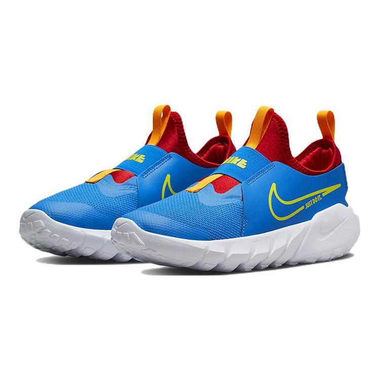 Nike Flex Runner 2 GS Photo Blue Atomic Green Kids Sneakers University-Red University-Gold DJ6038-402