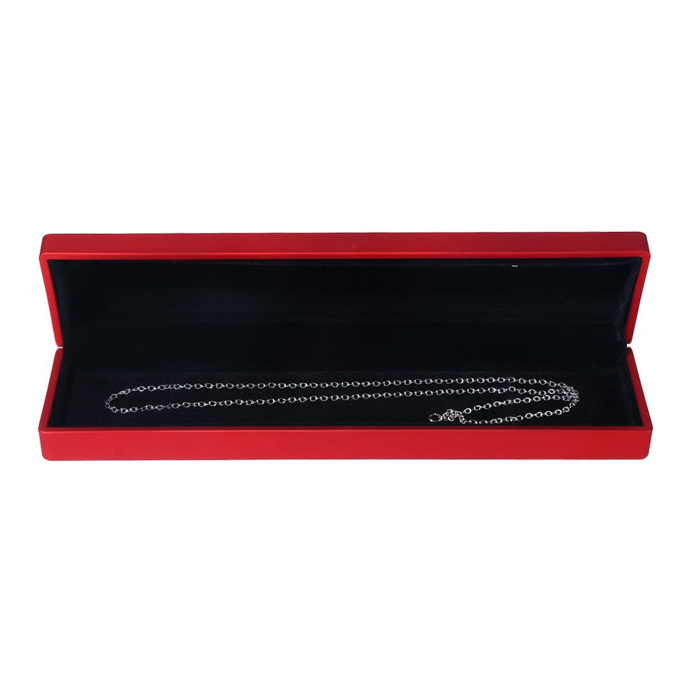 Red Square Ring Storage Ring Displays Case Jewelry Display LED Lighted Jewelry Box Gift Packaging
