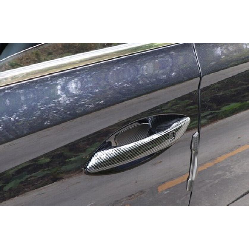 For Hyundai Sonata 20-23 Carbon Fiber Style Car Door Handles Cover Trim Decor 4x