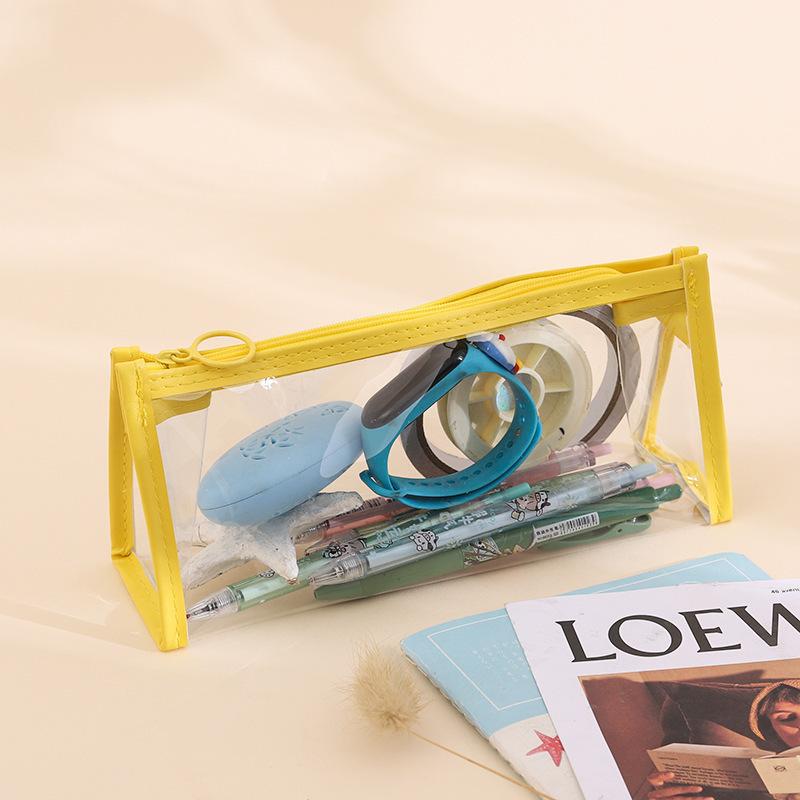 Transparent Zipper Pencil Case, Portable Travel Makeup Brush, Adult Multifunctional Storage Box, Convenient and Practical