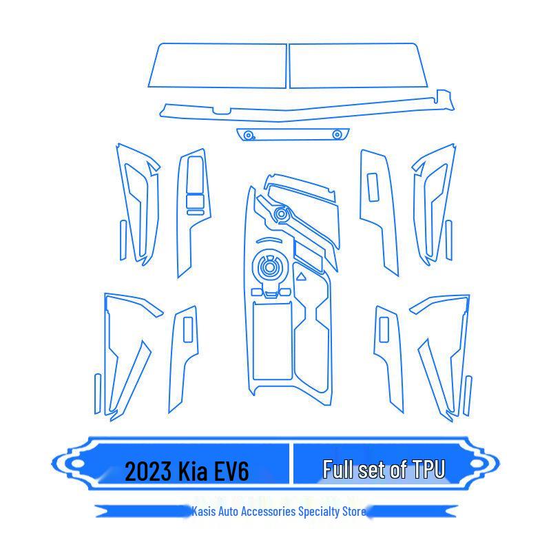 2023 Kia EV6 Interior Film - Navigation Screen, Gear Shift, Air Conditioning, Center Console Protection & Decoration Stickers