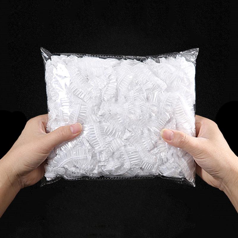 100pcs Disposable cling film cover food cover to prevent odor transfer household fresh-keeping bag elastic sleeve 12-36cm&100Pcs