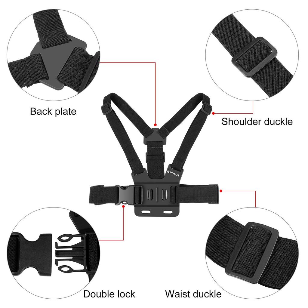 PULUZ Sportkamera-Stirnband für DJI Action/GoPro Hero 11/10/9