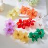 Bohemia Exaggerated Acrylic Big Flower Earrings for Women Green White Red Yellow Flowers Stud Earring Party Wedding Jewelry