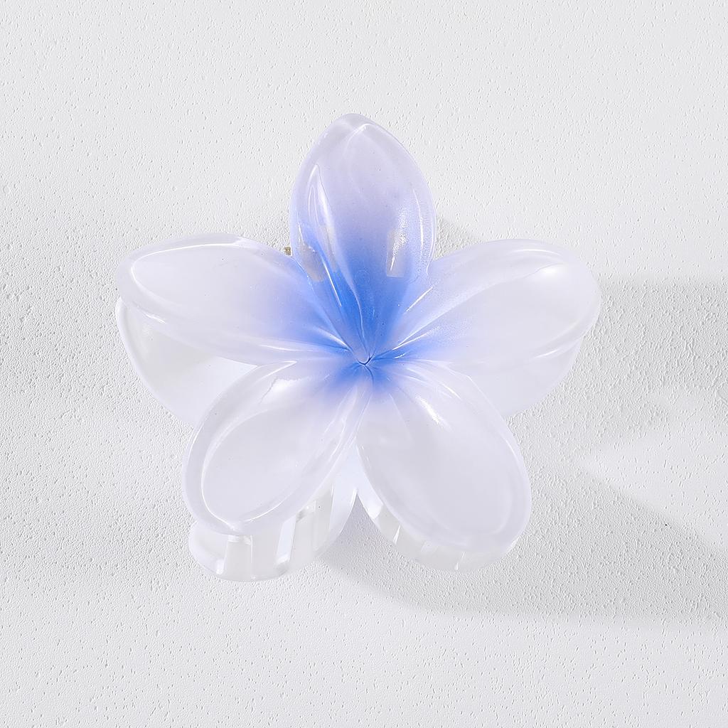 1/2Pcs Gradient Colored Flower Acrylic Hair Claws Clip Women Girls Sweet Hairpins Beach Hawaiian Style Hair Accessories