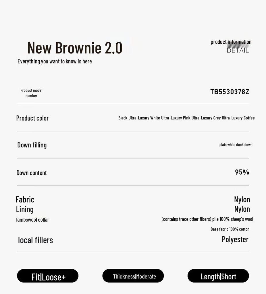 Tanboer Women's TB5530378Z Stand Collar Short Down Jacket