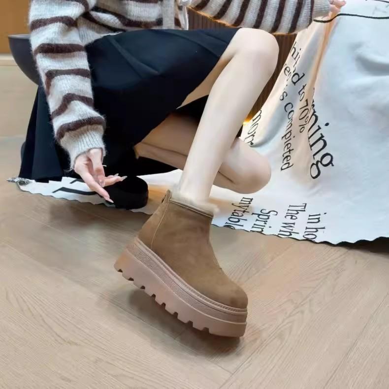 Damen Winter Leichtgewicht Warm Kalt Gepolsterte Schneestiefel mit dicker Sohle Rutschfest Abriebfest Lässige Sneaker Baumwollstiefel