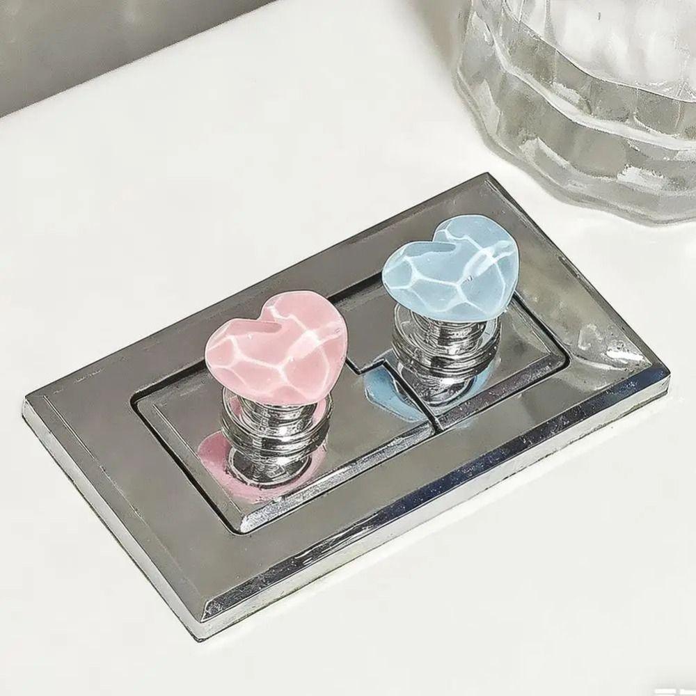Creative Design Toilet Press Button Self-Adhesive Toilet Tank Button  Bathroom Decoration
