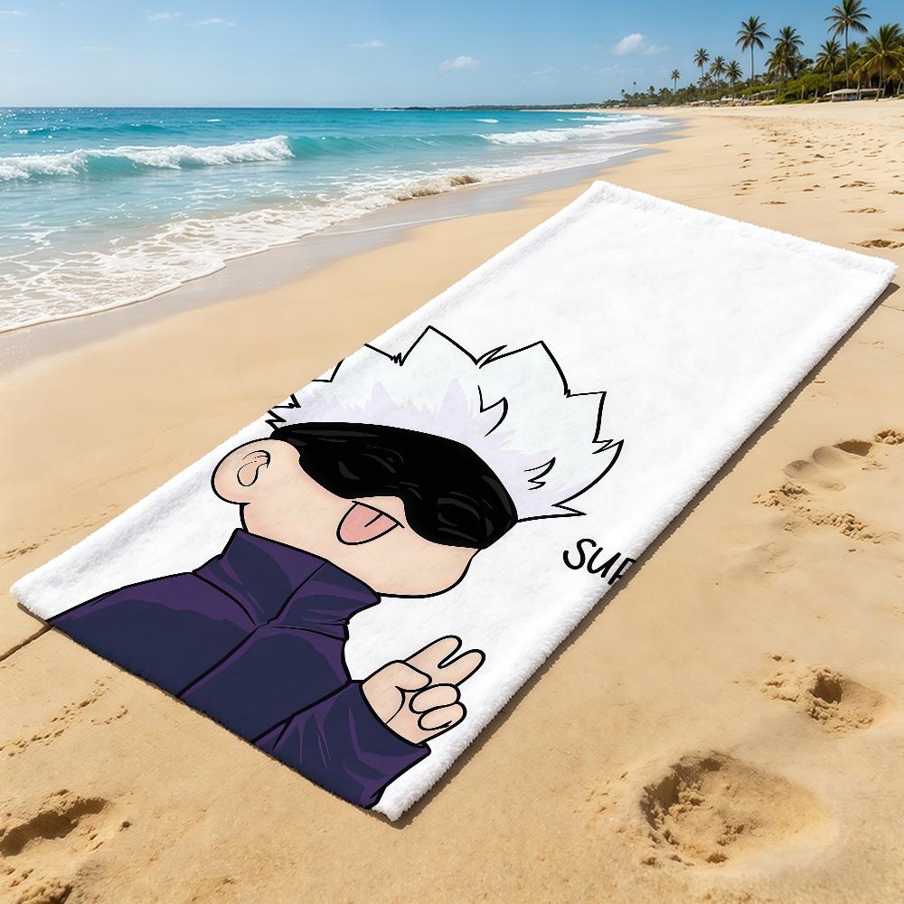 J-Jujutsu K-Kaisen S-Satoru Gojo Anime Handtuch Für Camping im Freien Strandhandtuch Super Saugfähig Schnelltrocknend Sommerhandtuch